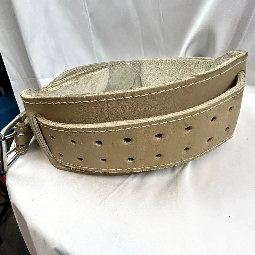SKU 2185 Multi Grip Heavy Duty Leather Weight Lifting Belt 2 Prong Adjustable